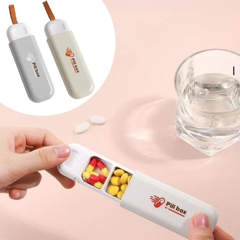 Health & Wellness Unlimited - Tragbare, farbenfrohe Medikamentenbox mit 3 Fächern,