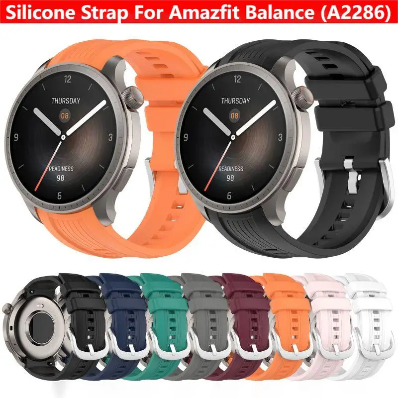 Health Wellness Bracelet - Silikonarmband für Amazfit Balance A2286 Smartwatch