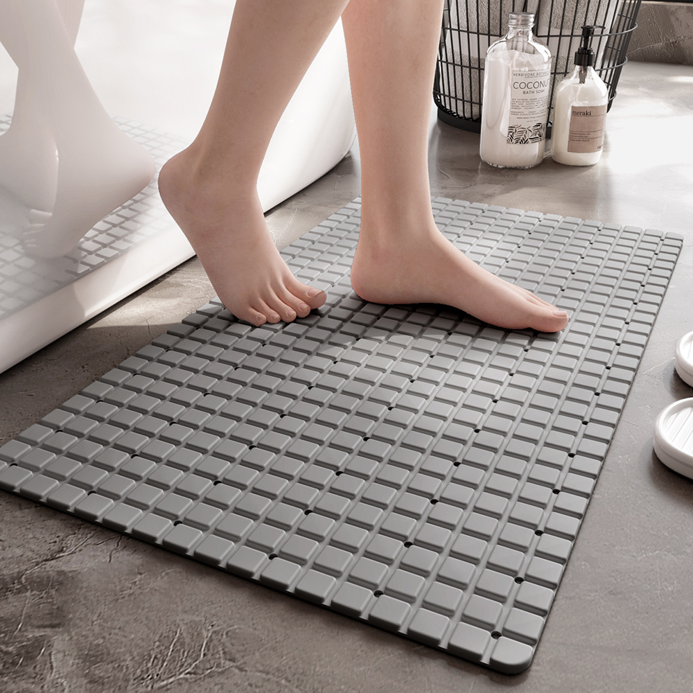 Bamboo Bath Mat - 1 Stück rutschfeste PVC-Badematte mit Saugnäpfen