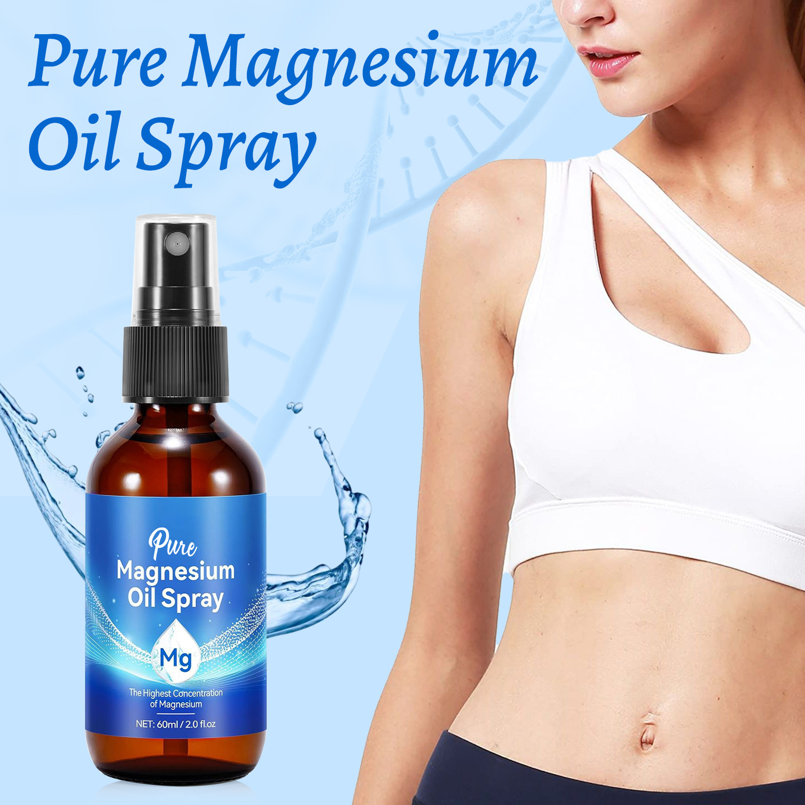 Bath Salts Magnesium - Natürliches Magnesiumöl 60 ml – 10