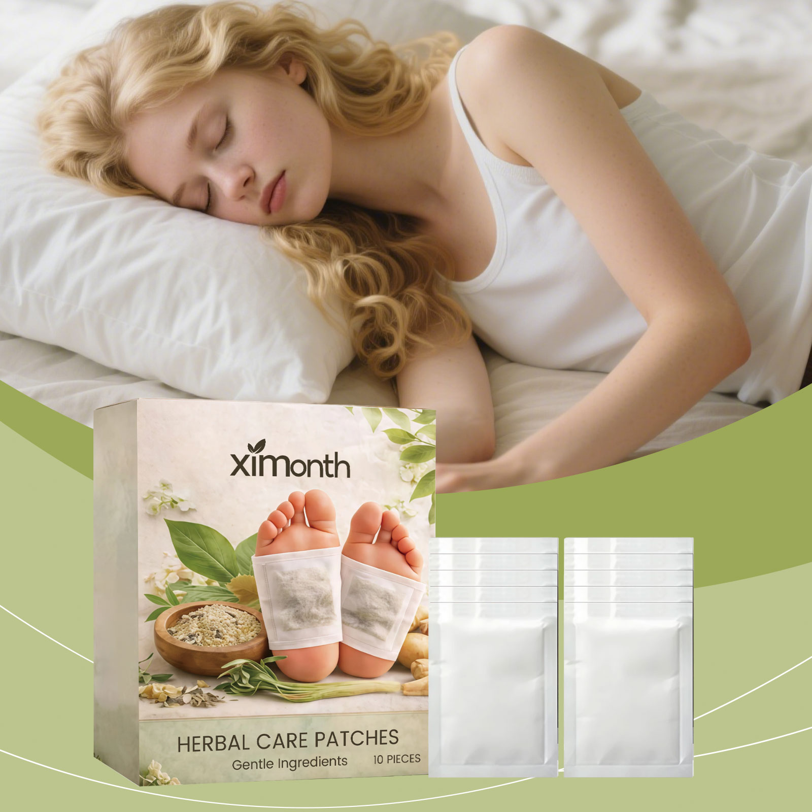 Detox Foot Patch - Natürliche Kräuter-Entgiftungs-Fußpflaster Körper-Entgiftungs-Fußpflege-Produkte Körperreinigung für Tiefen