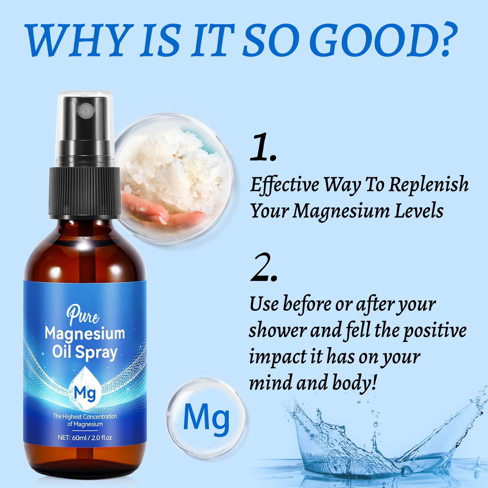 Magnesiumöl-Spray 60ml Muskele – Bath Salts Magnesium Bewertung und Preis